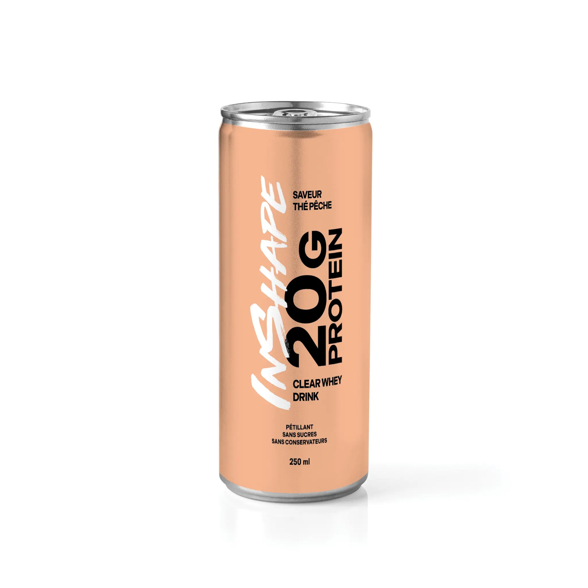 INSHAPE NUTRITION Clear Whey Drink Boisson pétillante saveur thé pêche sans sucres