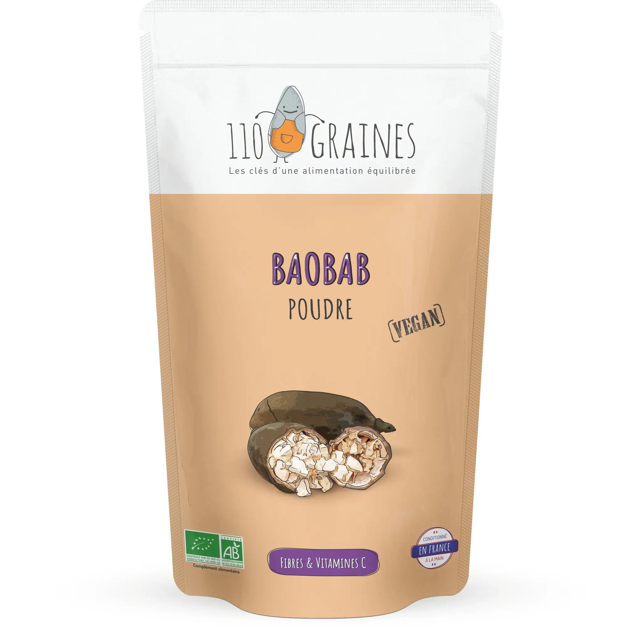 110 GRAINES Complément alimentaire baobab bio