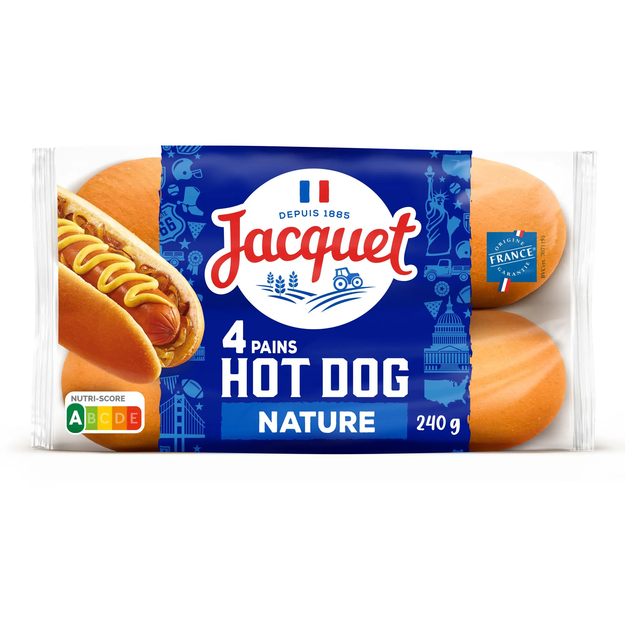 JACQUET Pains hot dog nature