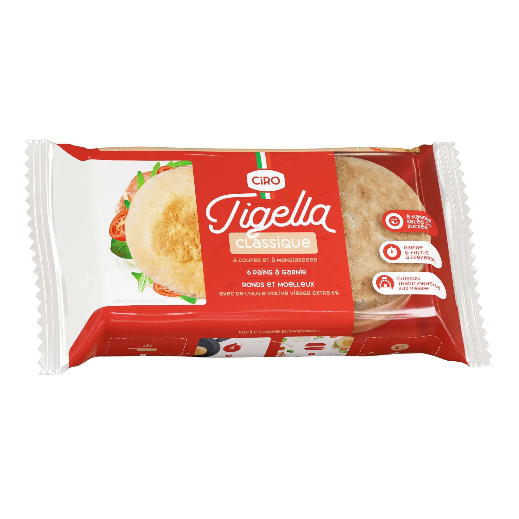 CIRO La Tigella Pains moelleux à garnir