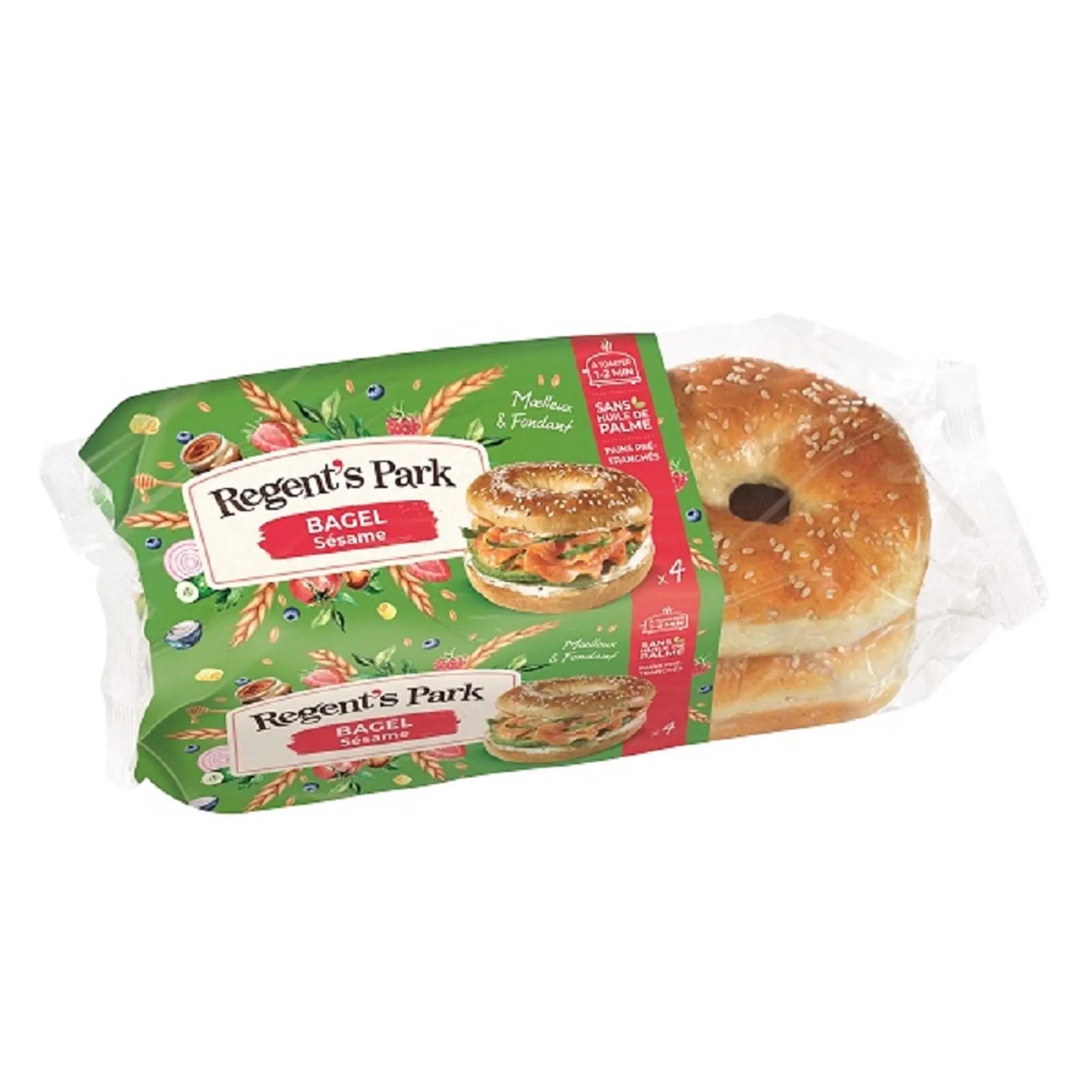 REGENT'S PARK Prince Bagels Pains spéciaux prétranchés parsemés de graines de sésame