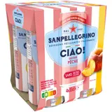 San Pellegrino Ciao! Boisson gazeuse aromatisée Pêche 4x33cl