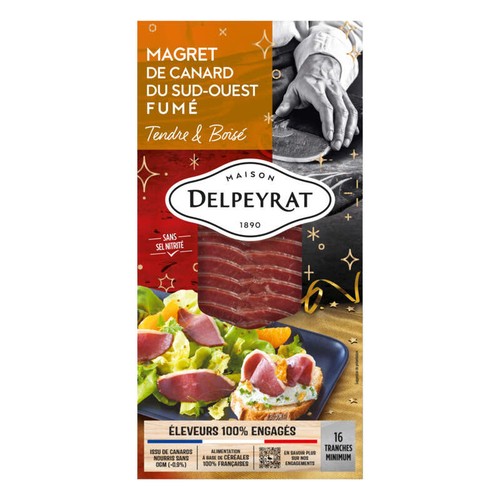 Delpeyrat Magret de Canard tranché fumé 70g