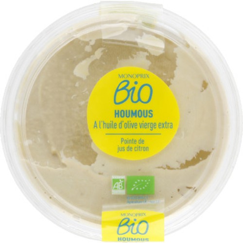 Monoprix Bio Houmous à l'huile d'olive vierge extra 180g
