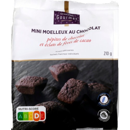 Monoprix Gourmet Mini Moelleux Au Chocolat, Pépites De Chocolat 210g