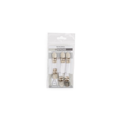 Monoprix Maison Sachet De 3 Tendeurs De Housse - Blanc