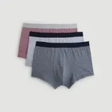 Monoprix Lot de 3 Boxers Rayés et Uni Taille S