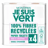 Monoprix Je Suis Vert Papier Toilette Compact x4