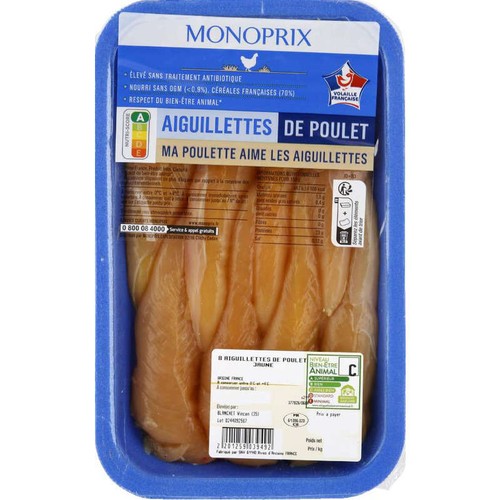 Monoprix Aiguillettes de Poulet x8 300g