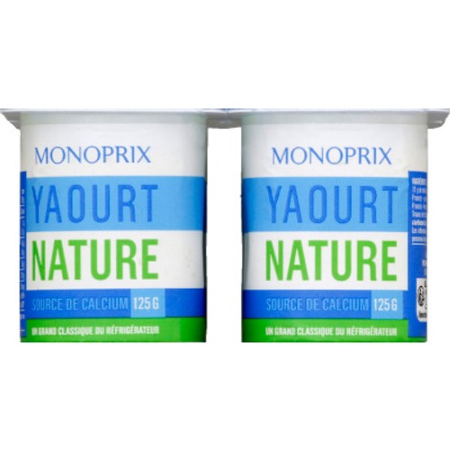 Monoprix Yaourt nature 4x125g