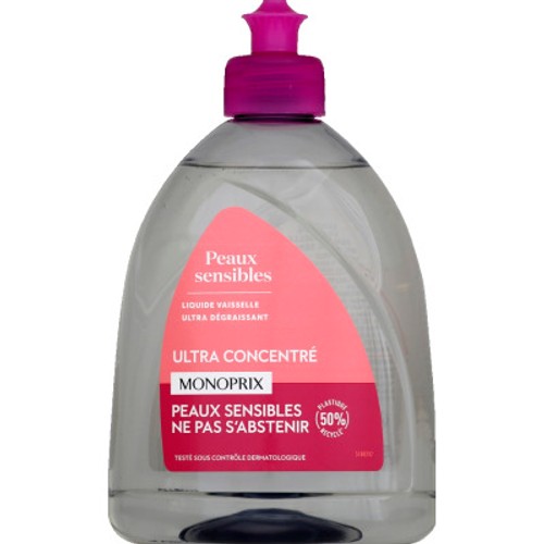 Monoprix Liquide Vaisselle Peaux Sensibles 500ml