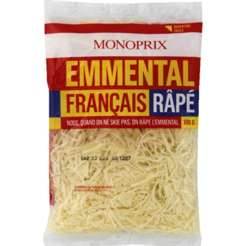 Monoprix Emmental français râpé 100g