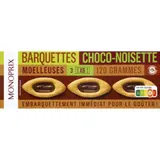 Monoprix Barquette Moelleuses Choco-Noisettes 120g