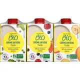 Monoprix Bio Crème entière UHT, 30% de Mg 3x20cl
