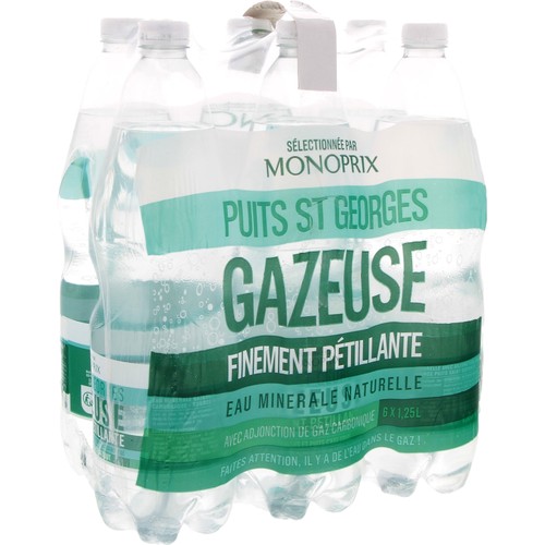 Monoprix Eau minérale gazeuse 6x1,25L