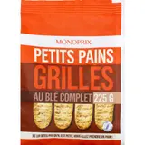 Monoprix Petits Pains Grillés Au Blé Complet 225g