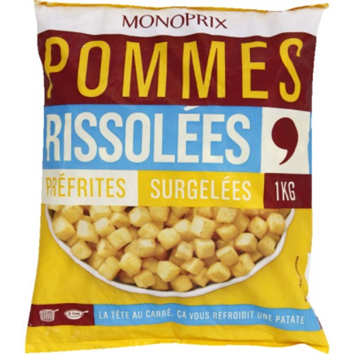Monoprix Pommes Rissolées préfrites surgelées 1kg