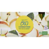 Monoprix Bio Gourdes pommes sans sucres ajoutés bio 12x90g