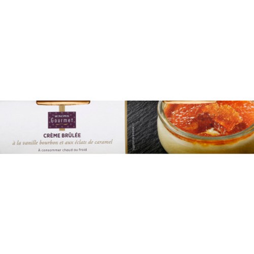 Monoprix Gourmet Crème brûlée vanille bourbon et éclats de caramel 2x100g
