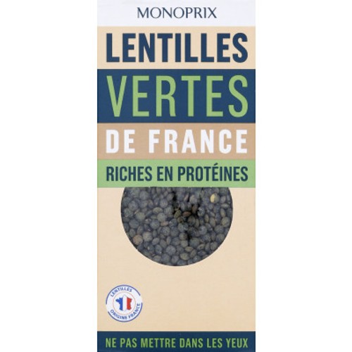 Monoprix Lentilles Vertes De France 500g