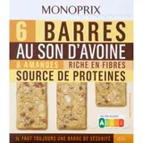 Monoprix 6 Barres son avoine 180g