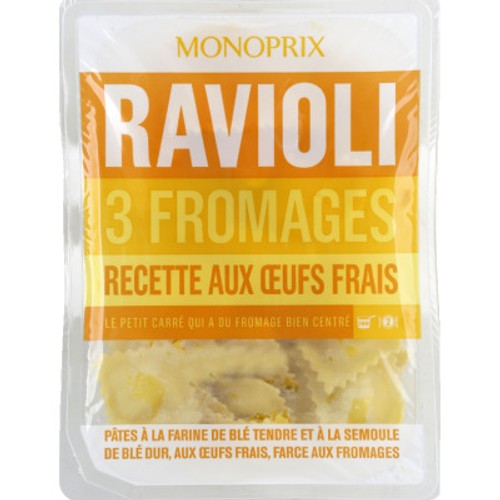 Monoprix Ravioli 3 fromages 300g