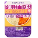 Monoprix Poulet tikka accompagné de riz basmati 300g