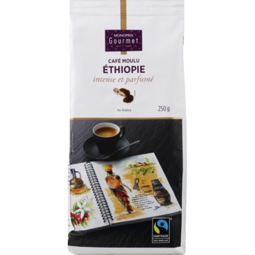Monoprix Gourmet Café Moulu D'Ethiopie, Intense Et Parfumé 250g