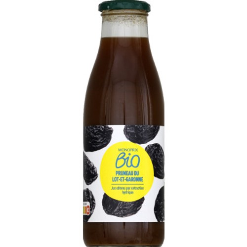 Monoprix Bio Origines Pur jus de pruneau la bouteille de 75cl