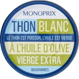 Monoprix Thon Blanc à l'Huile d'Olive Vierge Extra 104g
