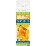 Monoprix Jus d'orange sans pulpe 100% pur jus 1L