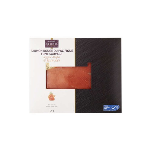 Monoprix Gourmet Saumon fumé sauvage 120g