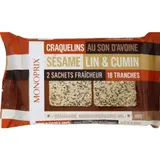 Monoprix Craquelins Au Son D'Avoine 190g
