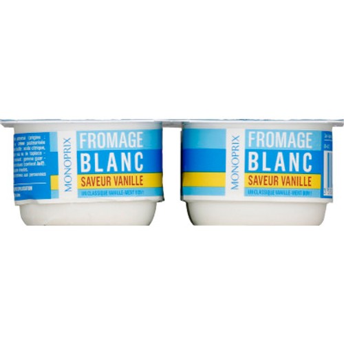 Monoprix Fromage Blanc saveur Vanille 4x100g