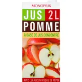 Monoprix Jus De Pomme 2L