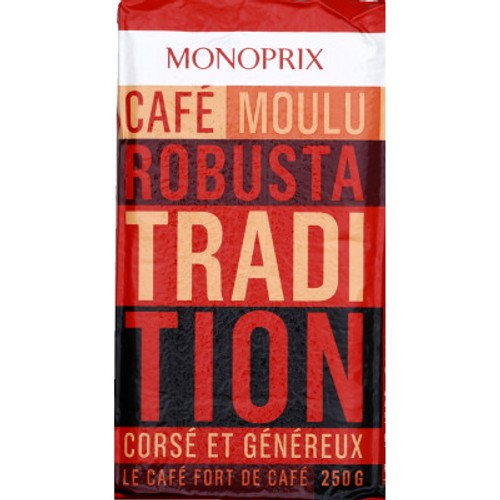 Monoprix Café Moulu Robusta Tradition 250g