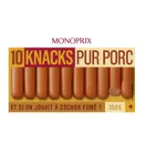 Monoprix Knacks Pur Porc 350g
