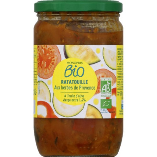 Monoprix Bio Ratatouille Aux Herbes de Provence  630g