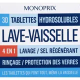 Monoprix Tablettes Hydrosolubles Lave-Vaisselle 4 En 1 x30