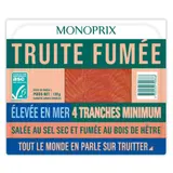 Monoprix Truite Fumé ASC élevée mer 120g