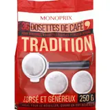Monoprix Café Corsé & Généreux 36 Dosettes 250g