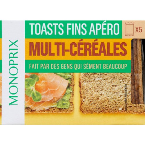 Monoprix Mini Toast Apéro Multi Céréales 100g