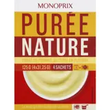 Monoprix Purée nature, purée de pommes de terre en flocons 4x31,25g
