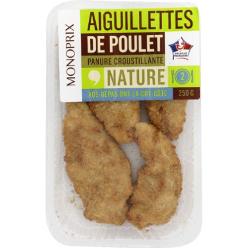 Monoprix Aiguillettes de Poulet Nature 250g