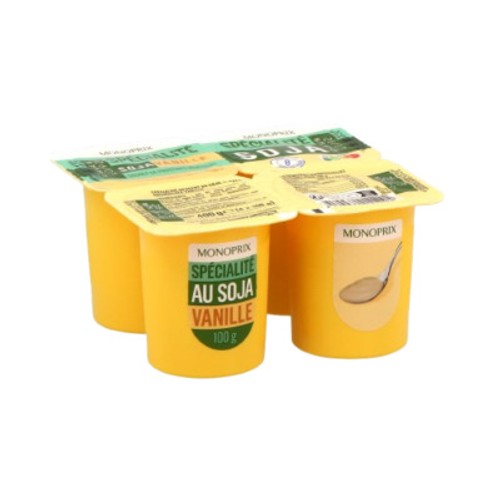 Monoprix Yaourt Soja Vanille 4x100g