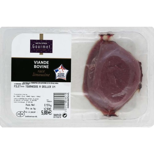 Monoprix Gourmet Tournedos S/Barde 160g