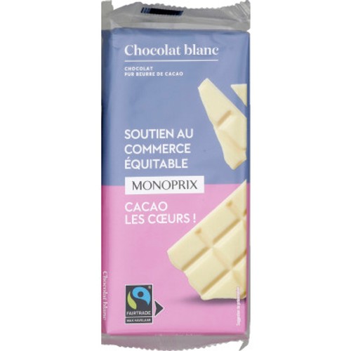 Monoprix Chocolat Blanc 2x100g