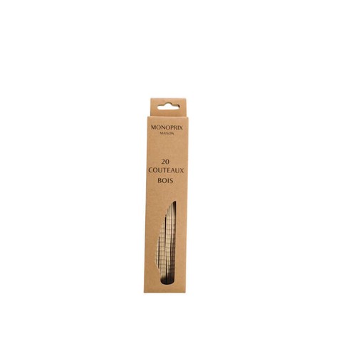 Monoprix Maison Couteaux En Bois X20 16,5Cm
