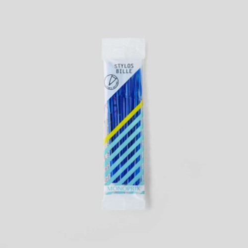 Monoprix Stylo À Bille Bleu x4