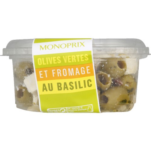 Monoprix Olives Vertes & Fromage au Basilic 150g